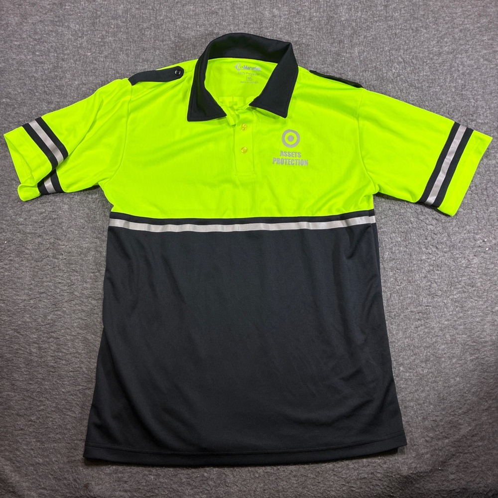 Target Stores Assets Protection Polo Shirt Mens Medium Marudas Neon Yellow